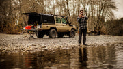 Land Cruiser 79 con RSI SmartCap aperto in campeggio