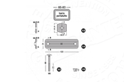 Serie di morsetti AutoHome Universal System – disegno tecnico, serie X-Long