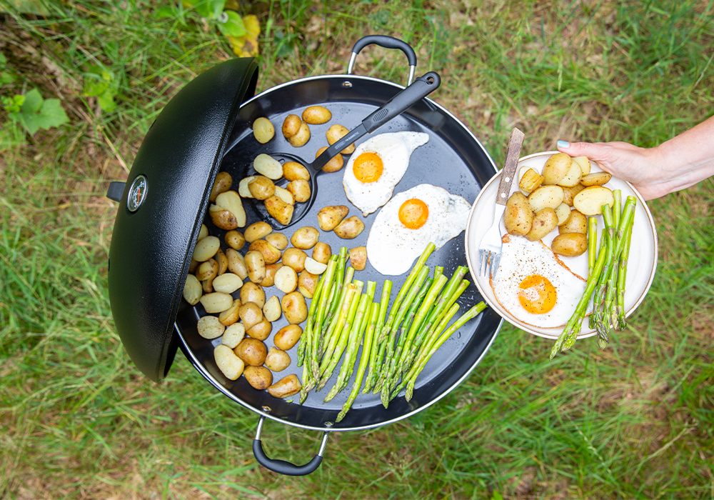 Padella per paella Cadac GreenGrill misura 50 – in uso 2