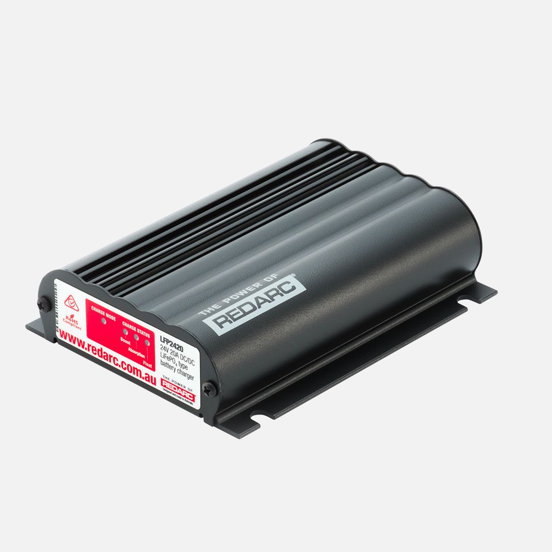 Caricatore DC-DC Redarc LiFePO4 24 V 20 A bassa tensione per vano motore