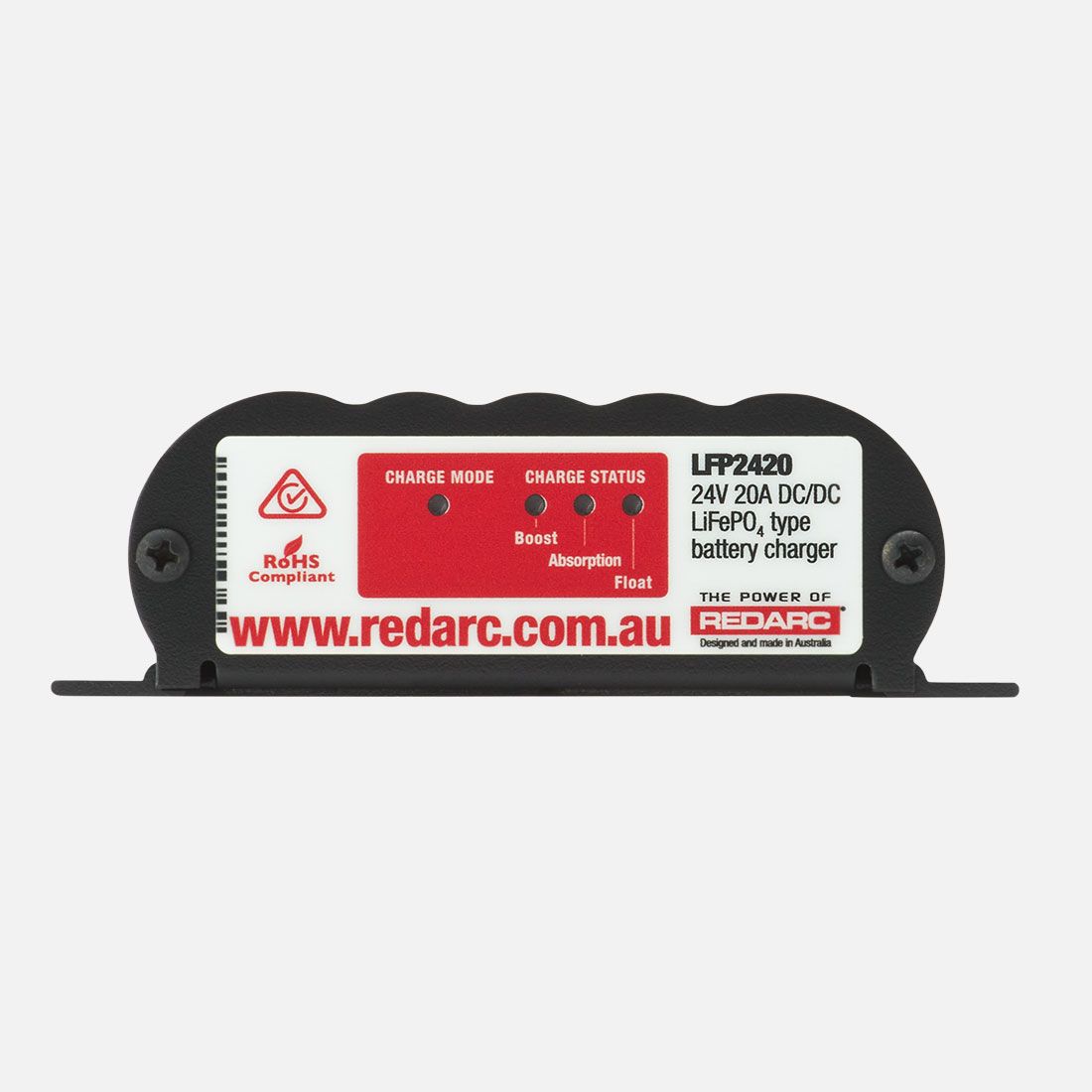 Caricatore DC-DC Redarc LiFePO4 24 V 20 A bassa tensione per vano motore