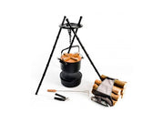 Wild Land set cucina da campo in ghisa (Dutch Oven) con treppiede – foto 1