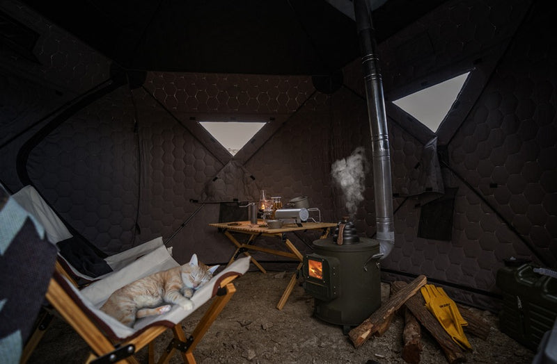 Wild Land Shelter Hub invernale – rifugio isolato con uscita per stufa – foto 7