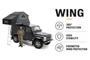 Wing AutoHome per Air-Camping, Overland e Nomadland – montata su fuoristrada, vista laterale
