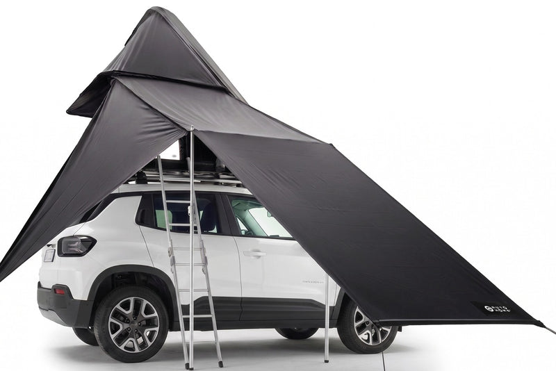 Wing + Tendalino AutoHome per Columbus – montato su Columbus, vista laterale