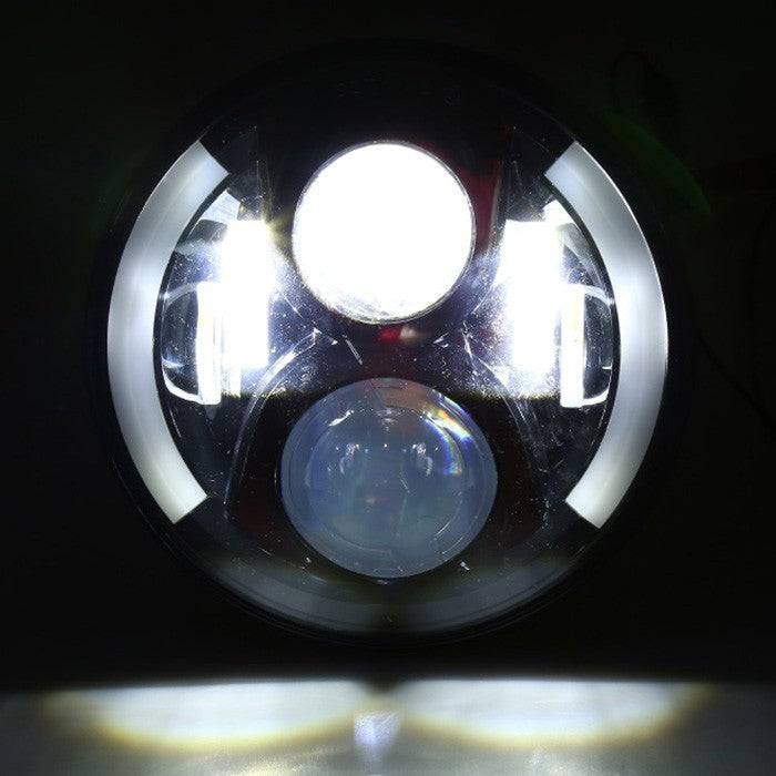 FARO A LED ANTERIORE MOTO/AUTO  (abbagliante e anabbagliante - 7 pollici)