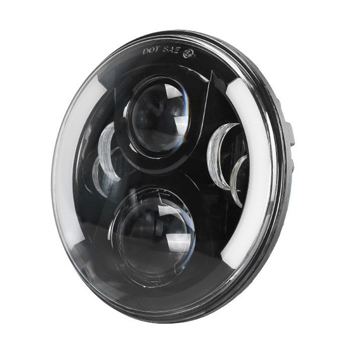 FARO A LED ANTERIORE MOTO/AUTO  (abbagliante e anabbagliante - 7 pollici)