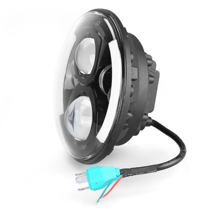 FARO A LED ANTERIORE MOTO/AUTO  (abbagliante e anabbagliante - 7 pollici)