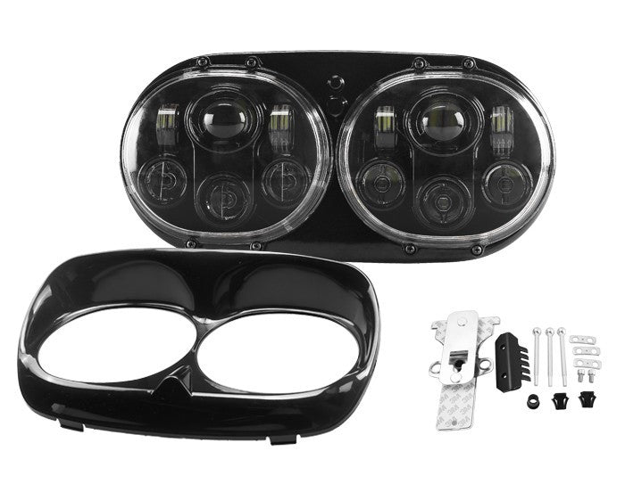 DOPPIO FARO A LED ANTERIORE 7" per il 2004 ~ 2013 Harley Davidson Road Glide – immagine 5