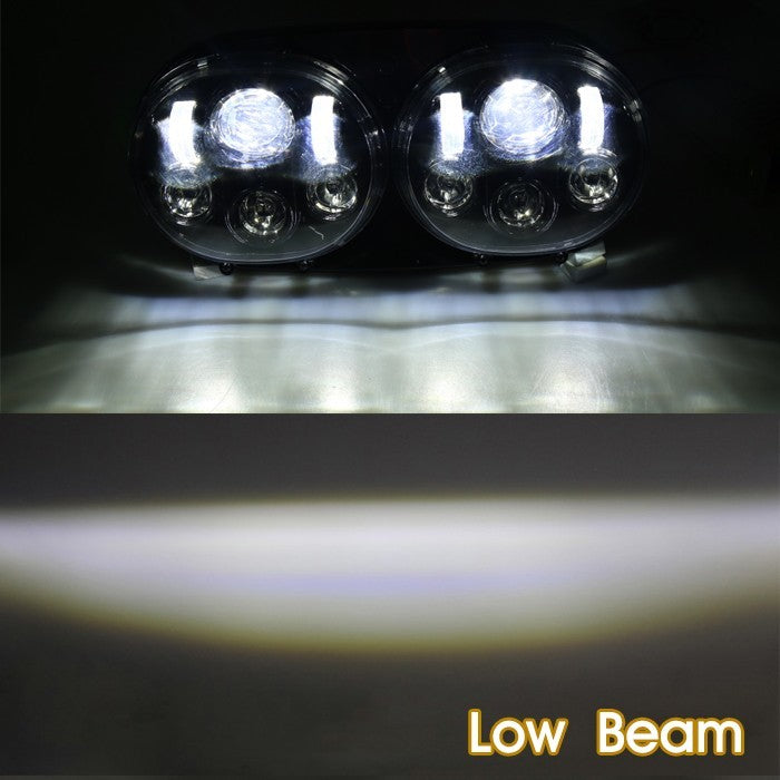 DOPPIO FARO A LED ANTERIORE 7" per il 2004 ~ 2013 Harley Davidson Road Glide – immagine 7