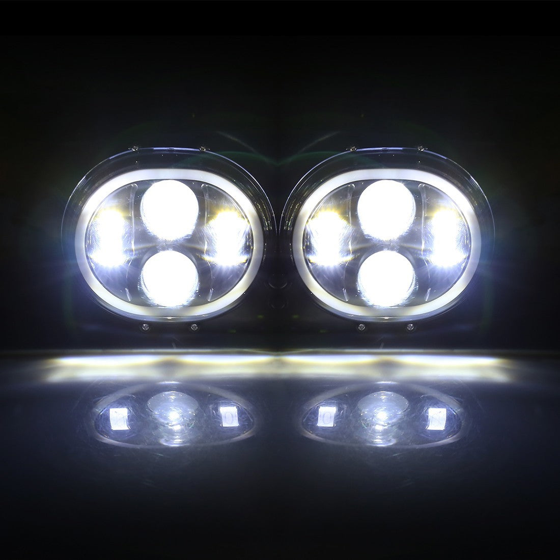 Faro a LED anteriore moto - road glide - harley davidson - nero – immagine 14