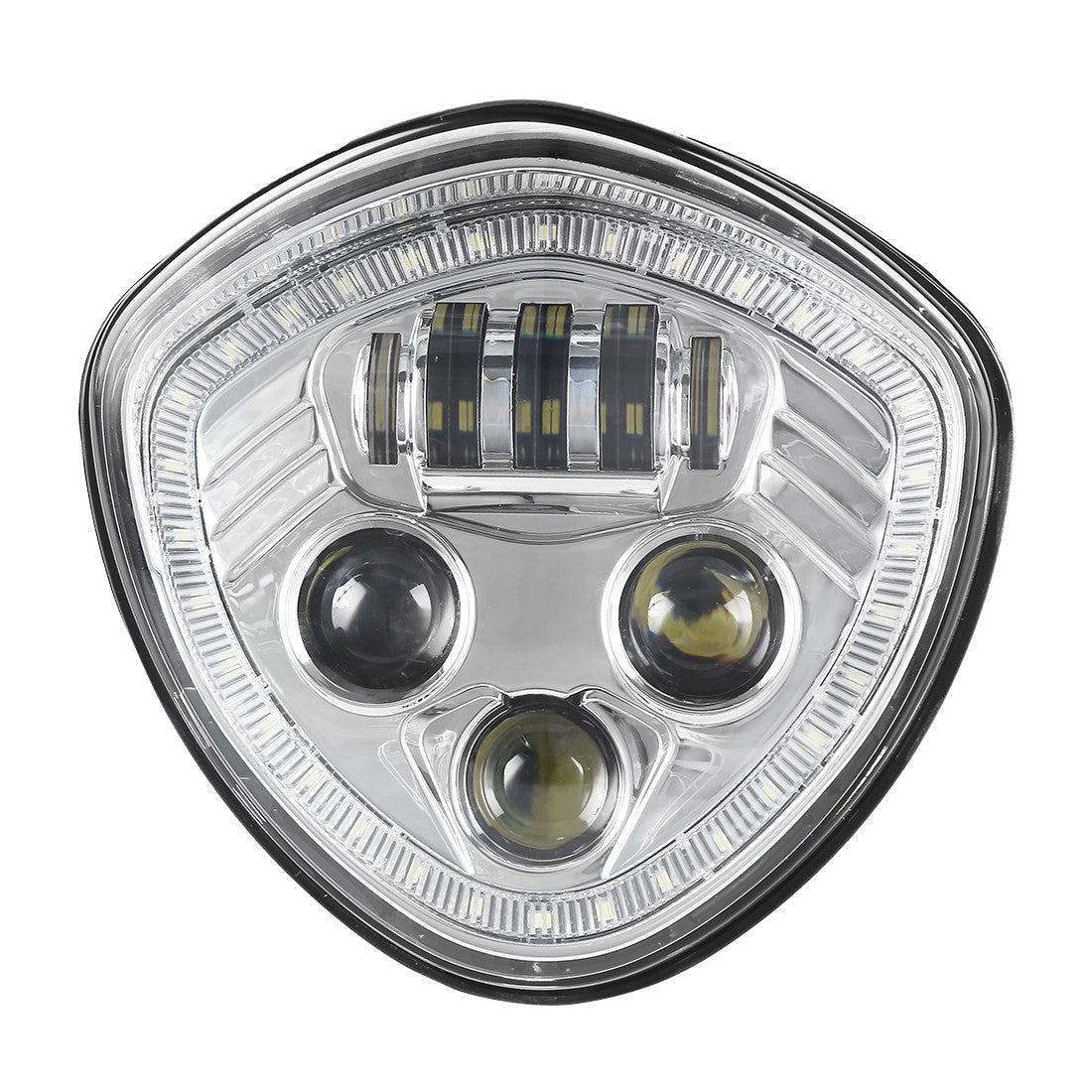 Faro a LED anteriore polaris victory moto con angel eye - vegas - cromato – immagine 2