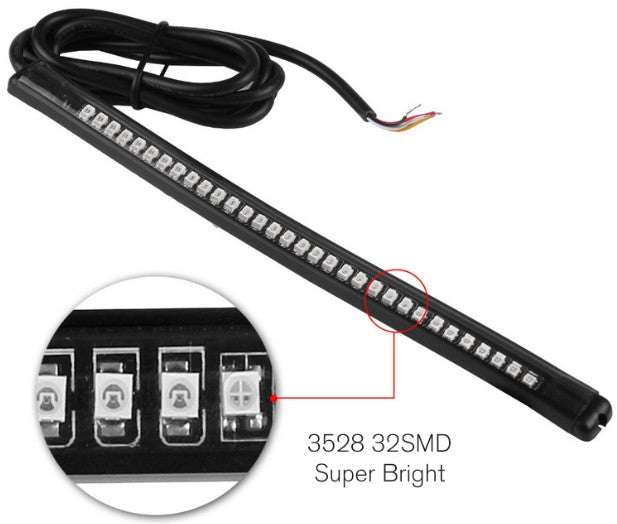 STRISCIA A LED - FANALINO DI CODA CON FRECCE INTEGRATE E STOP PER MOTOCICLETTA