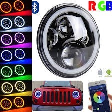 Faro a LED abbagliante e anabbagliante con halo per jeep wrangler 7'