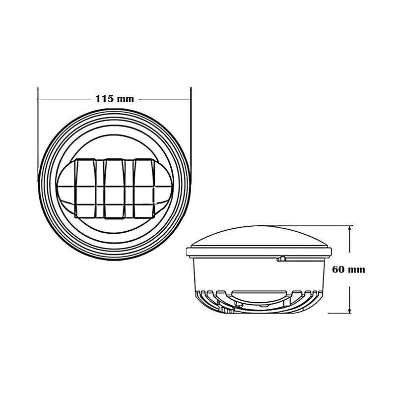 SET FARETTI A LED ANTERIORI MOTO PER NEBBIA HARLEY DAVIDSON 4.5' CON HALO - 30W