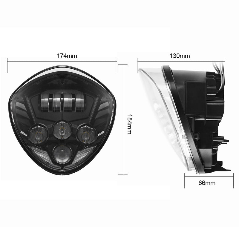 FARO LED ANTERIORE  PER MOTOCICLETTA  VICTORY CROSS-COUNTRY - VEGAS