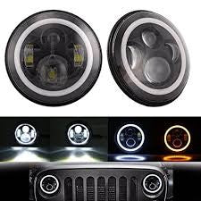 LED FRONT HEADLIGHT FOR MOTORCYCLE/ JEEP WRANGLER HIGH AND LOW BEAM - 50W -