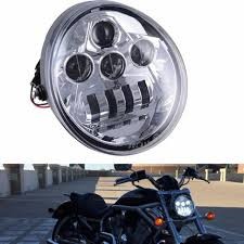 FARO A LED ANTERIORE per Harley Davidson - V ROAD - CROMATO - 60W – immagine 3