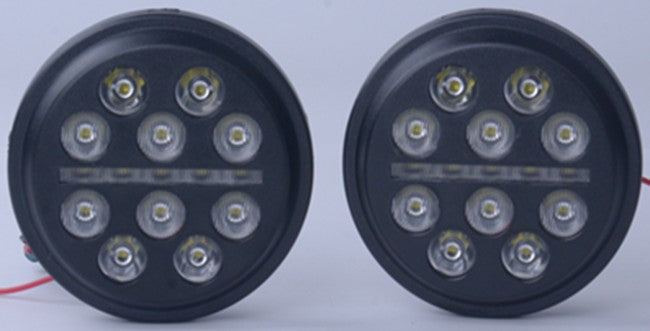 Set faretti LED anteriore discobulo 20W con posizione DRL ,- nero