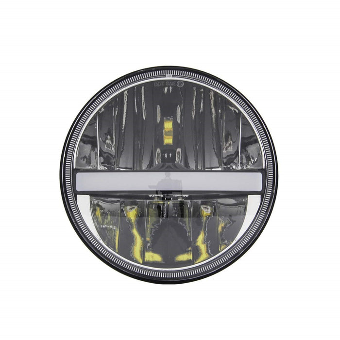 7" LED FRONT HEADLIGHT WITH DIRECTION INDICATOR -25W- BLACK