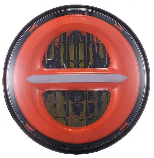 Faro LED 5,75" housing con posizione - sfondo arancio