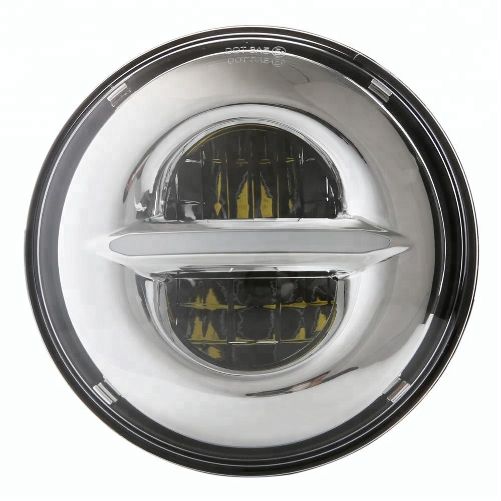 Faro LED 5,75" housing con posizione - sfondo cromato