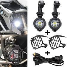 SET MOTORCYCLE FRONT LED LIGHTS auxiliary fog light for BMW - PHILIPS-