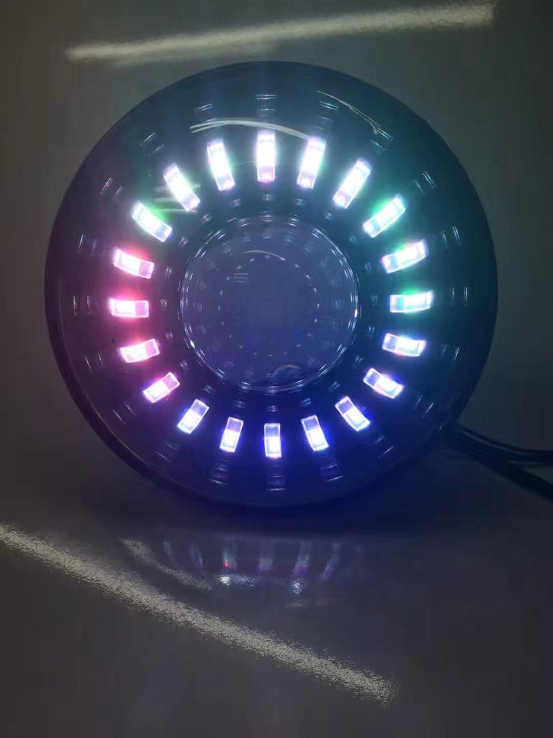 FARO LED ANTERIORE 7" - IRIDE - CON RGB /BLUETHOOTH  E POSIZIONE  -SFONDO NERO-