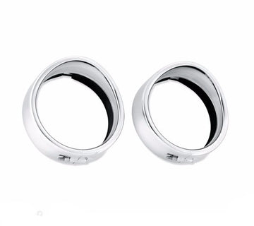 Set palpebre 4,5 pollici per faro LED moto, cromate