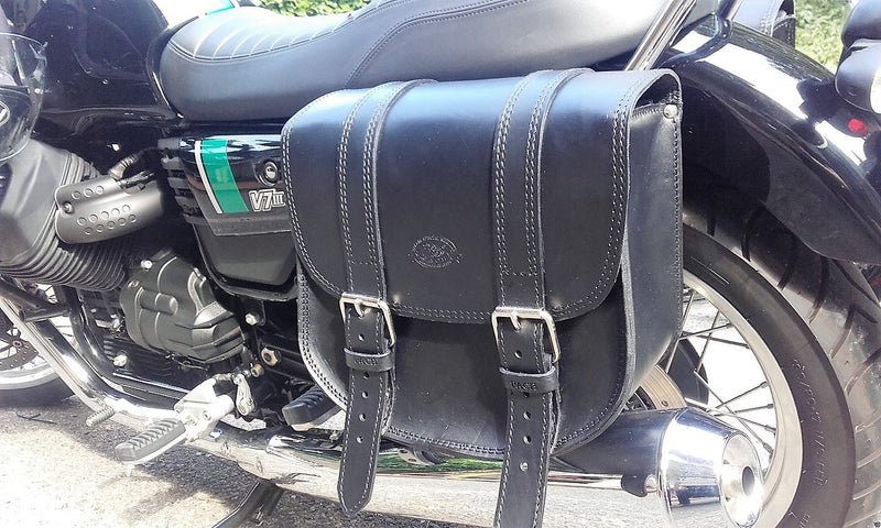 BOLSA PARA MOTO "PACH" CUSTOM MEDIANA MODELO CLÁSICO - NEGRO