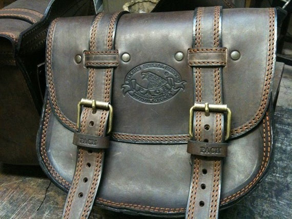 Borsa "pach" custom modello media classic marrone