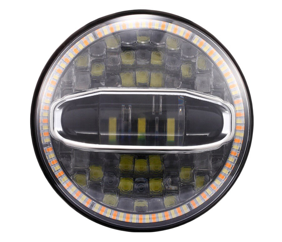Faro LED "henry" 7 pollici ottica riflettente DRL e halo – immagine 2