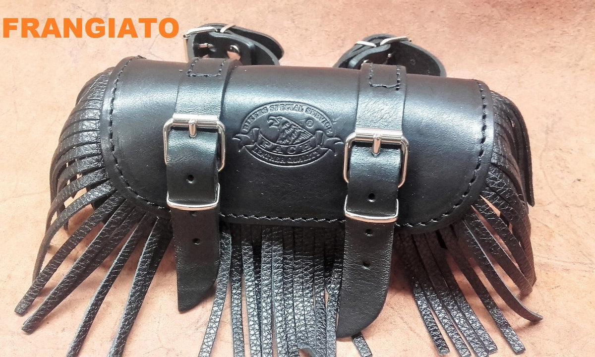 Rullo "pach" mignon frangiato porta attrezzi - marrone-nero-testa di moro -naturale – immagine 3