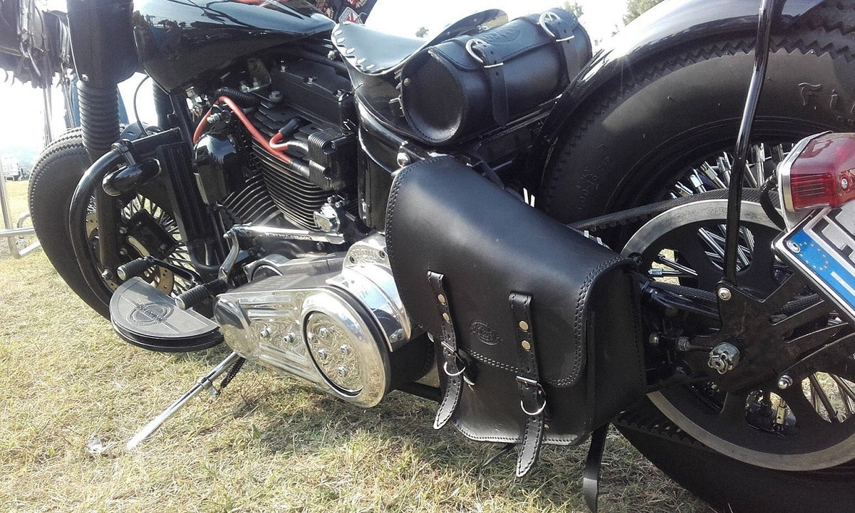 Borsa "pach" choppers laterale in cuoio - cognac – immagine 8