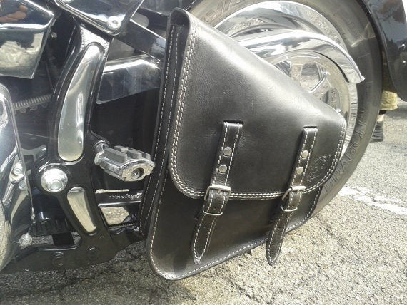 BOLSO PIEL CHOPPERS LATERALES "PACH" - COGNAC -