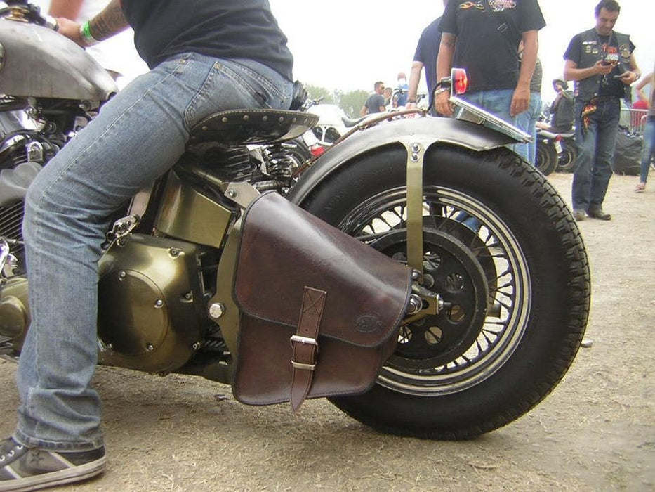 "PACH" CHOPPERS BAG IN BULL LEATHER - FOR MOTORCYCLE HD -