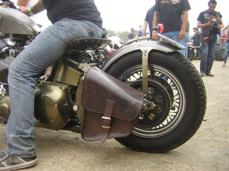 BOLSO DE PIEL "PACH" CHOPPERS BULL - MARRÓN ENVEJECIDO