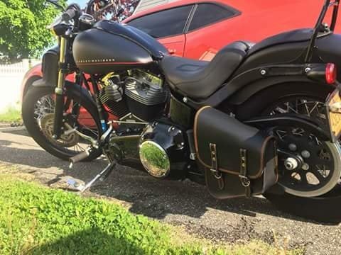 Borsa "pach" choppers laterale harley softail - cuoio - lato sinistro – immagine 2