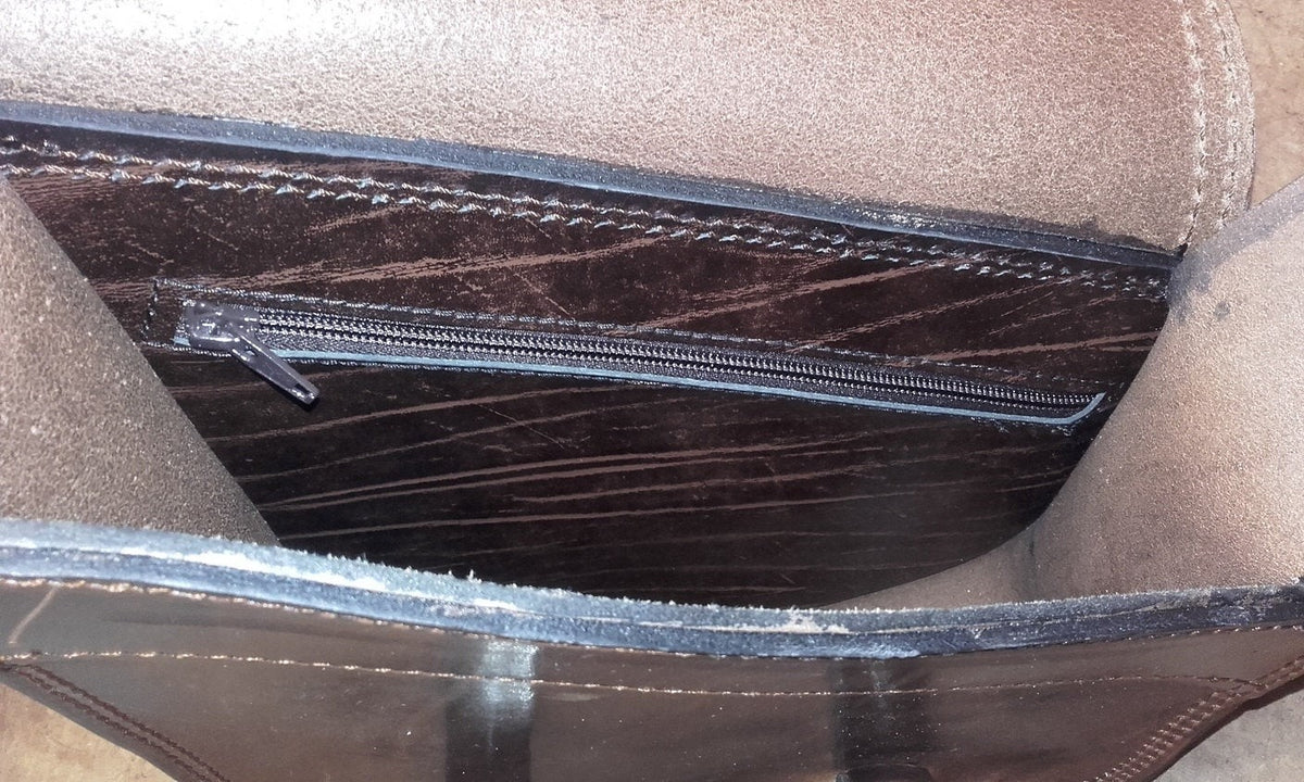 Borsa "pach" choppers laterale harley softail - cuoio - lato sinistro – immagine 5