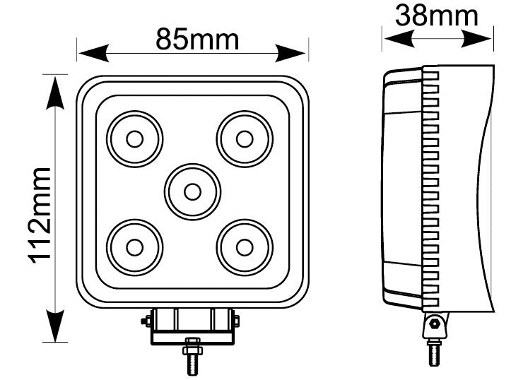 Faretto LED 15W per jeep wrangler – immagine 2