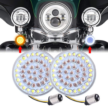 Inserto a disco per frecce Harley-Davidson ambra, attacco 1156 filamento singolo