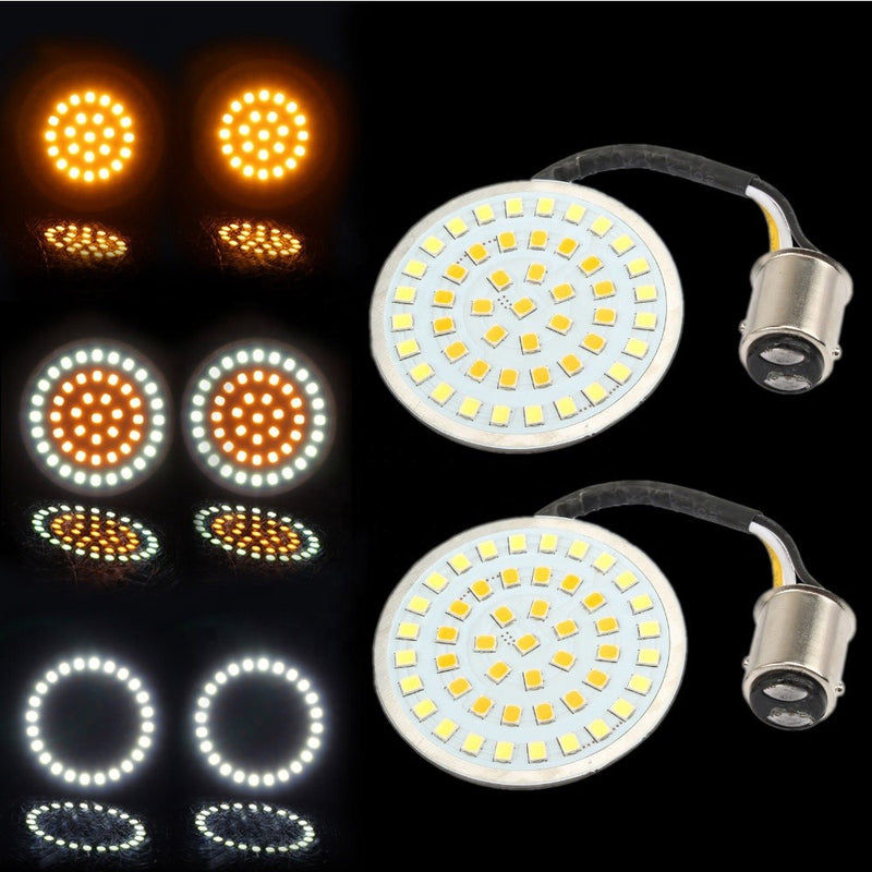 INSERTO A DISCO FRECCE AMBRA  A LED 2" HD CON HALO ROSSO