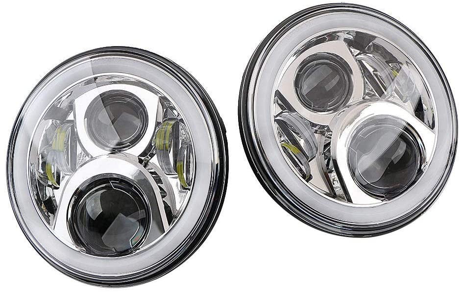 LED FRONT HEADLIGHT FOR JEEP WRANGLER/MOTORCYCLE HIGH BEAM/LOW BEAM 7' - 50W -