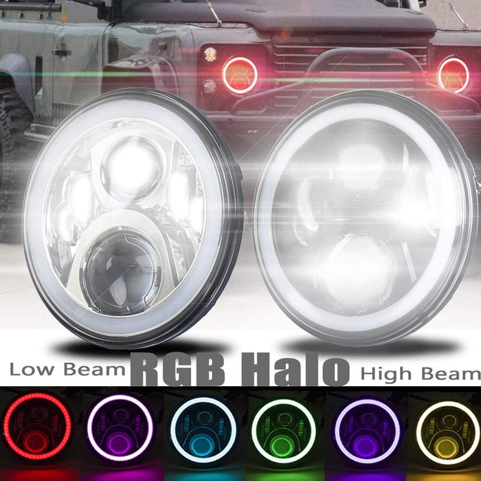 LED FRONT HEADLIGHT FOR JEEP WRANGLER/MOTORCYCLE HIGH BEAM/LOW BEAM 7' - 50W -
