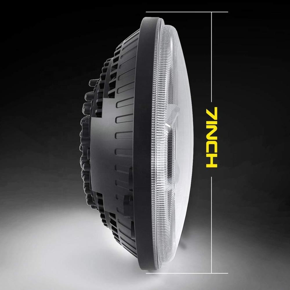 Faro LED "henry" 7 pollici ottica riflettente DRL e halo – immagine 4