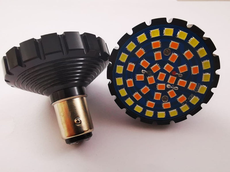 INSERTO DE DISCO DE SEÑAL DE GIRO LED HD DE 2" ÁMBAR CON HALO BLANCO