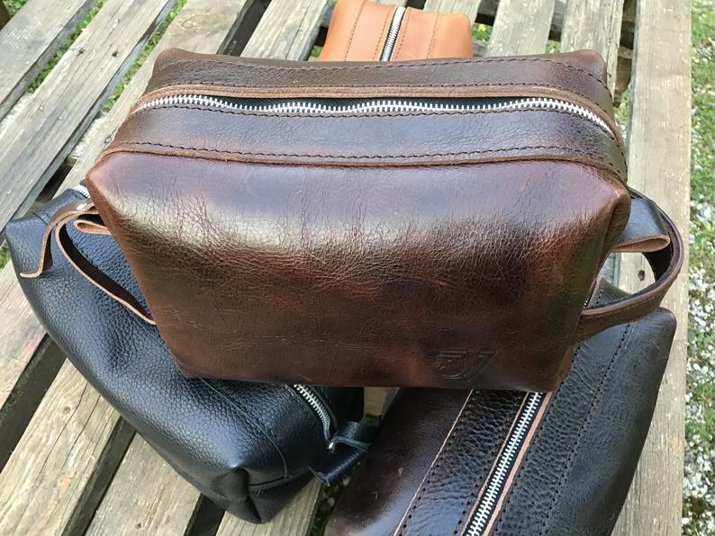 Beauty case linea "pach" da viaggio in pelle – immagine 4