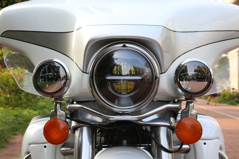 SET FARETTI LED RETROILLUMINATI - 4,5" -VINTAGE