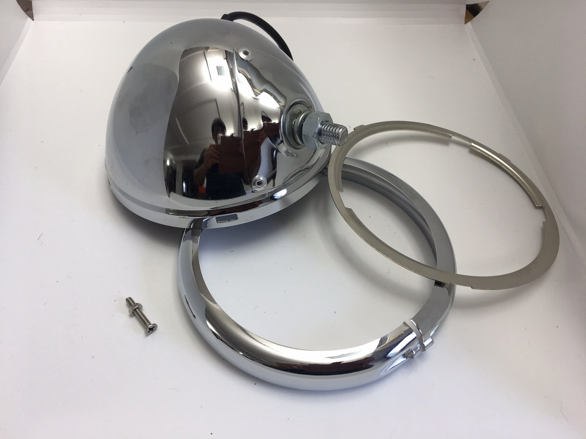 Portafaro in metallo per moto - 5,6"- cromato – immagine 4