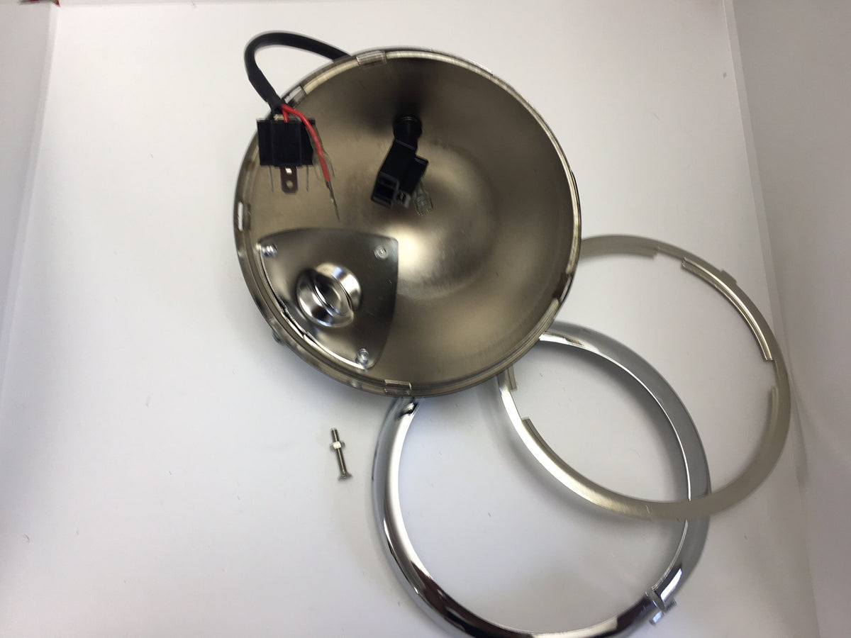 Portafaro in metallo per moto - 5,6"- cromato – immagine 5